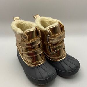 Gymboree Gold and Black Kids Snow Boots NWT
